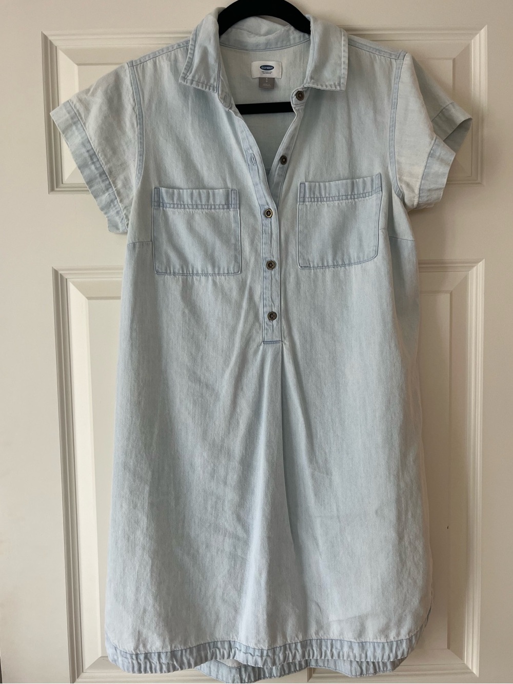 Old Navy Light Blue Denim Shirt Dress